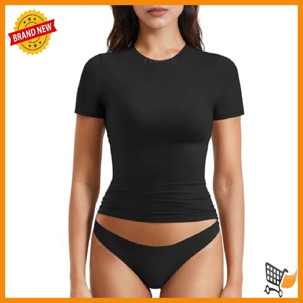 Fitted Double Lined Compression Crop Top For Work… - image 2
